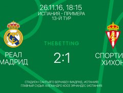 Реал Мадрид - Спортинг Хихон обзор матча 26 ноября 2016