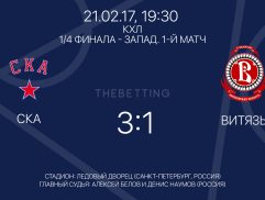 Обзор матча СКА - Витязь 21 февраля 2017
